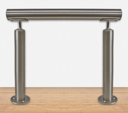 Hand Rail Kit Type 2, for Horizontal Handrail with Saddle Supports, for 50.8mm x 1.6mm tube, Satin Finish.