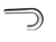 Extended Elbow Fitting - Capped End - 50.8 x 1.6mm tube. L=400. W=210mm Satin Finish