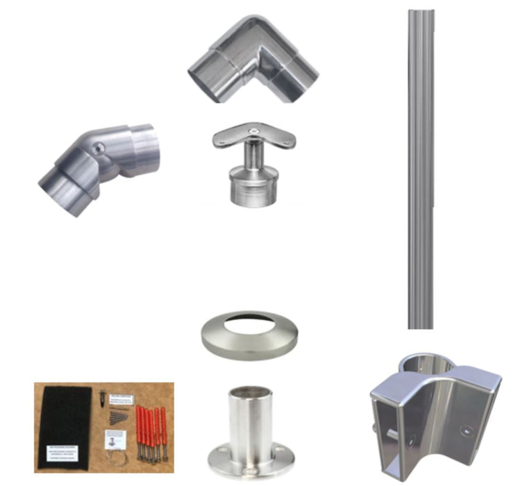 Post assembly, MARS system, corner post, ramp to landing — AAA Metal ...