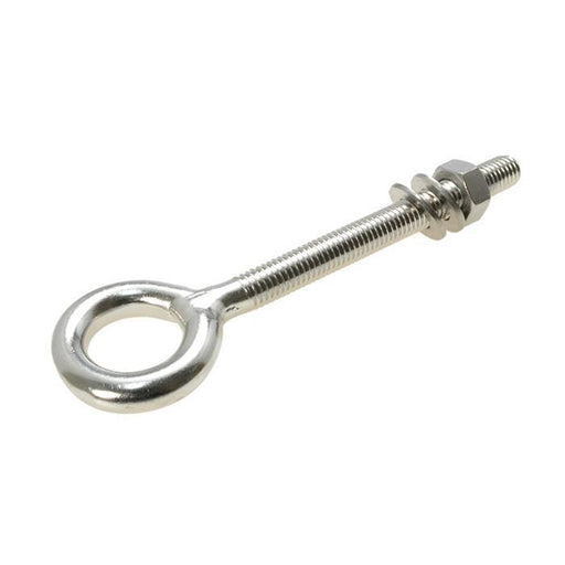 M8x80mm Welded Eye Bolt with Nut and 2 Washers 50mm under eye