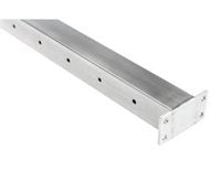 Post, Welded Centre, 50.8mm x 1.6mm Square, 22 holes with nut inserts, 1000mm max, Satin Finish