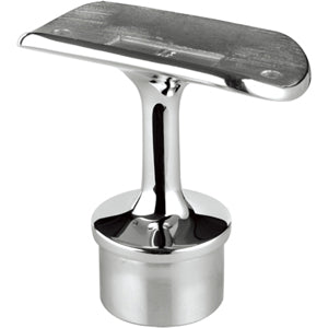 Round Top Fixed Post Saddle to suit 38.1mm handrail. Inserts into 1.6mm Tube. Mirror Polish