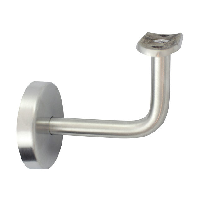 90 degree curved handrail with cover cap, 38.1mm round top. Mirror Polish