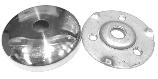 Welded base and cover to suit 12mm round, Mirror Polish