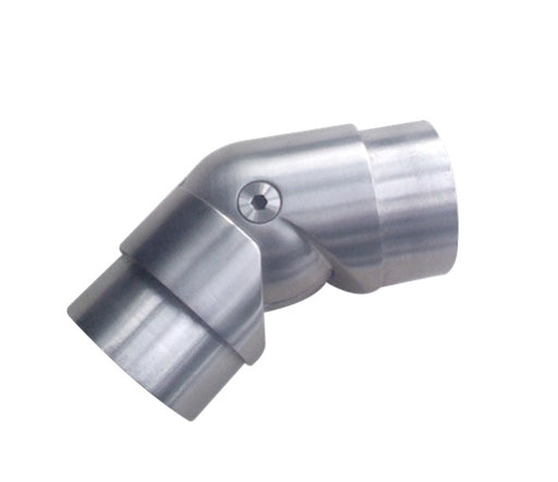 Adjustable Elbow Joiner - Ball Type.  38.1mm x 1.6mm tube.  Satin Finish