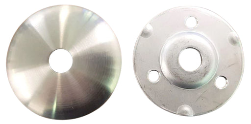 Welded Base Plate, 12.7mm round, Satin Finish