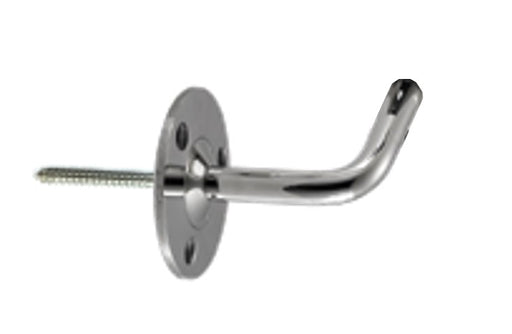 90° Elbow Handrail Bracket, Lag Screw, No Top (for welding) Mirror Polish