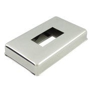 Cover Plate with Raw Base, 50mmx25mm rectangular tube, Mirror Polish