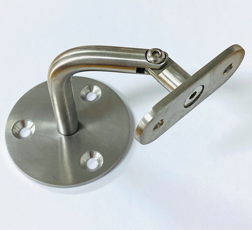 90° Adjustable Elbow Handrail Bracket, Flat Top Mirror Polish
